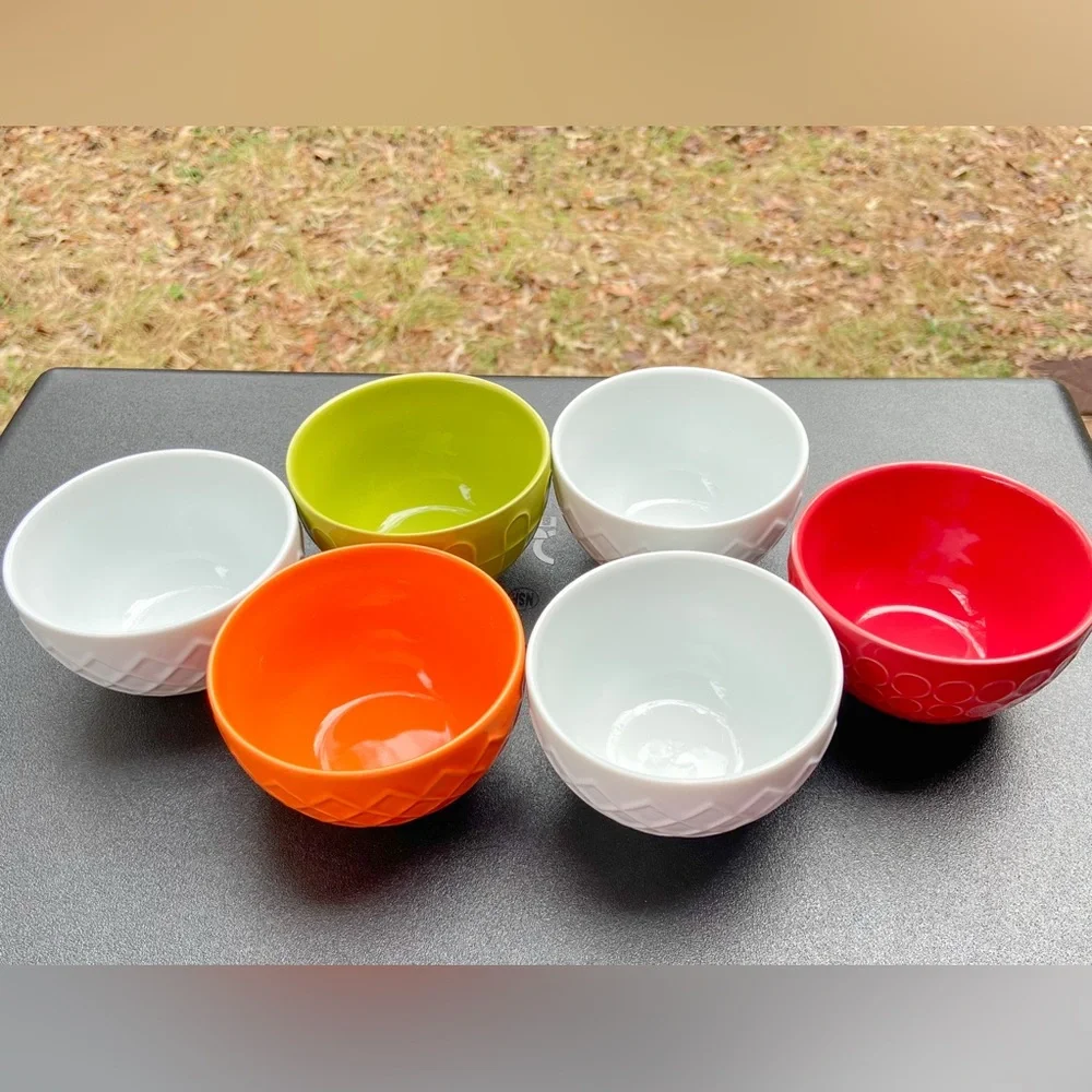 6 Cordon Bleu Small Sauce Bowls Colorful Ceramic Bowl Set BIA Cookware Bakeware